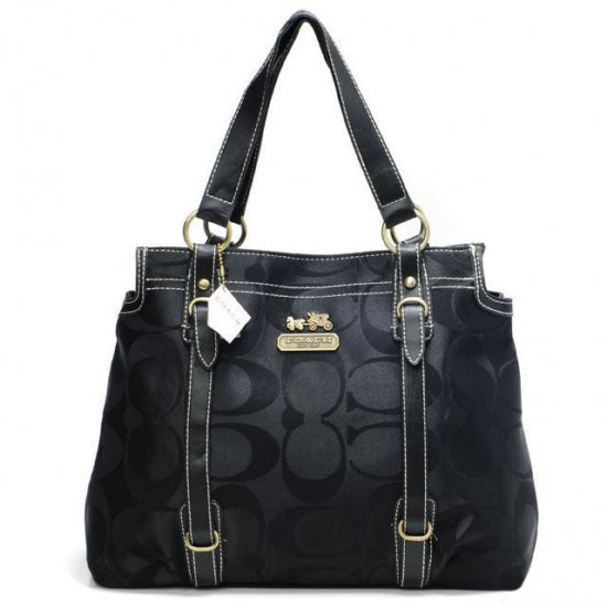 Coach Logo Monogram Large Black Totes BNB | Women